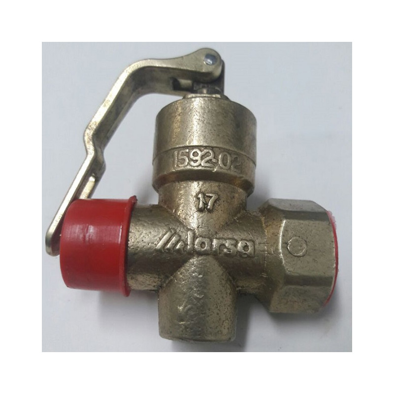 llave de gas con porta candado 1" macho hembra