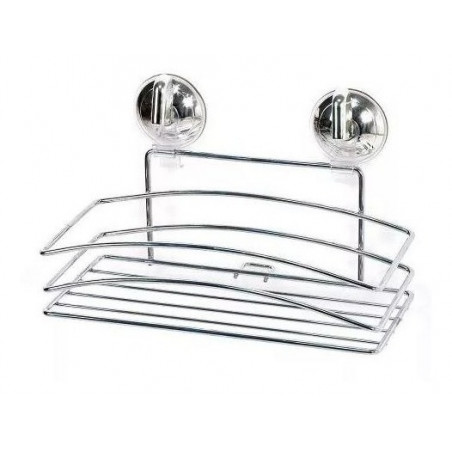 repisa rack simple cromado con sopapa