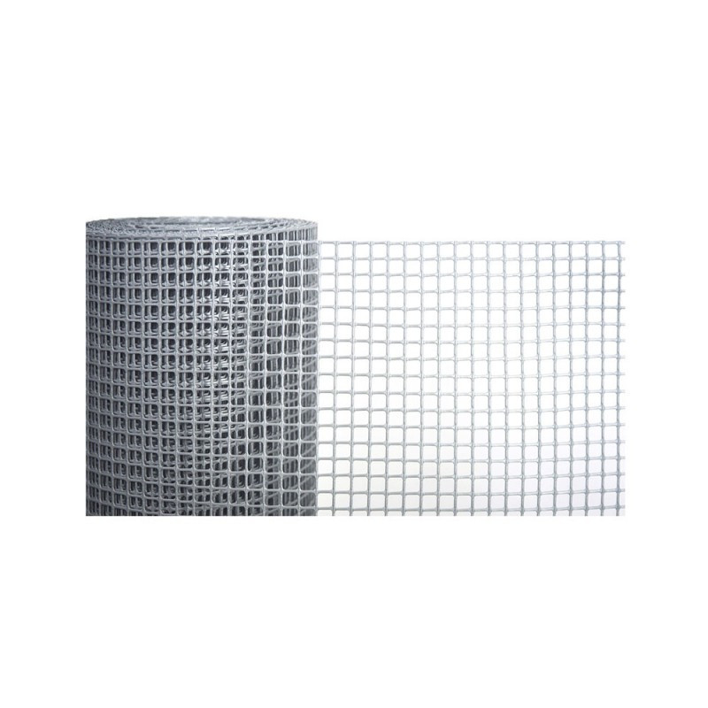 Metro malla cerramiento PVC gris 10 x 10 mm
