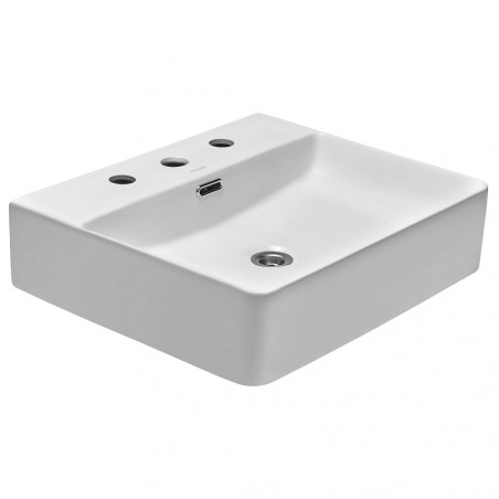Bacha loza rectangular 500 x 420mm 3 agujeros Peirano