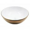 Bacha aurum 280 x 120 mm blanco y dorado satinado