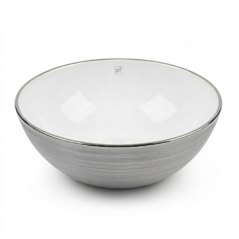 Bacha mercury 280 x 120 mm blanco y plata texturado