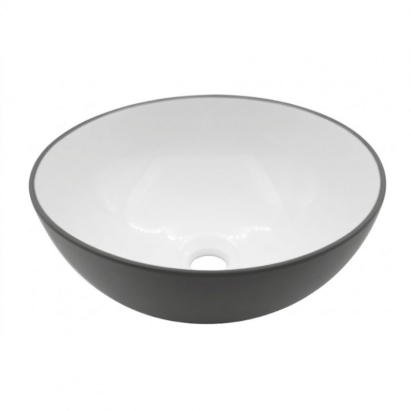 Bacha eclipse 360 x 115 mm blanco brillante y negro satinado