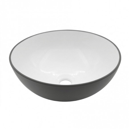 Bacha eclipse 360 x 115 mm blanco brillante y negro satinado