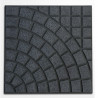 M2 baldosa pulida 40 x 40cm adoquin curvo negro con negro