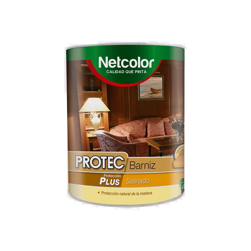 Barniz Protec satinado 1 lt Netcolor