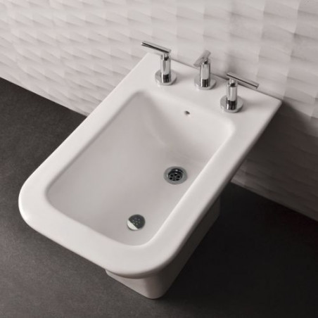 Bidet 3 agujeros Milena blanco Ferrum