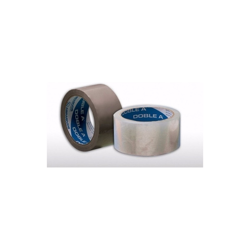 Cinta embalar marron 48mm rollo 50mts Doble A
