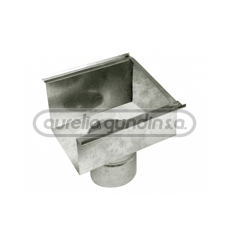Boqueta izquierda chapa para canaleta rectangular