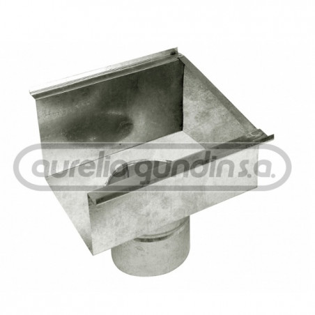 Boqueta izquierda chapa para canaleta rectangular