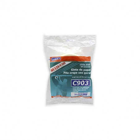 Cinta enmascarar 18mm rollo 40mts Doble A